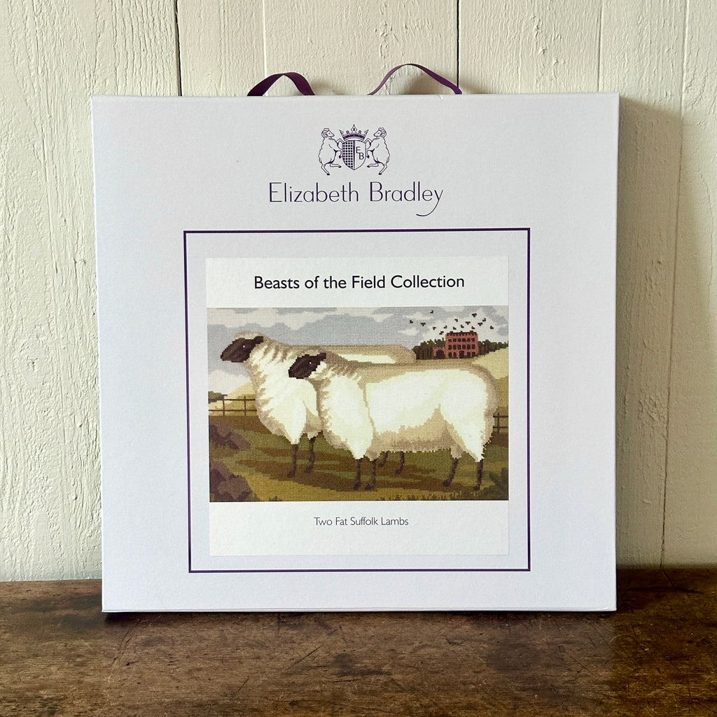 Two Fat Suffolk Lambs Needlepoint Kit