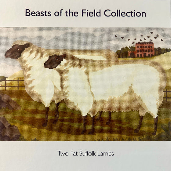 Two Fat Suffolk Lambs Needlepoint Kit