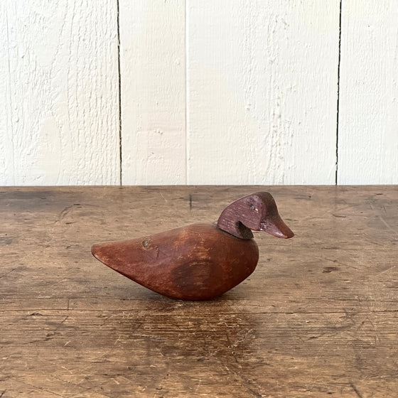 Vintage Carved Wood Duck #1