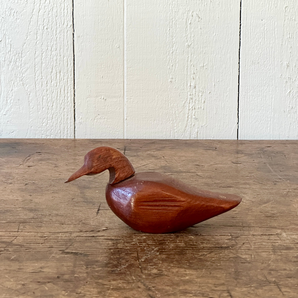 Vintage Carved Wood Duck #2