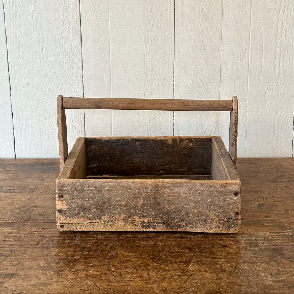 Antique Wood Berry Carrier