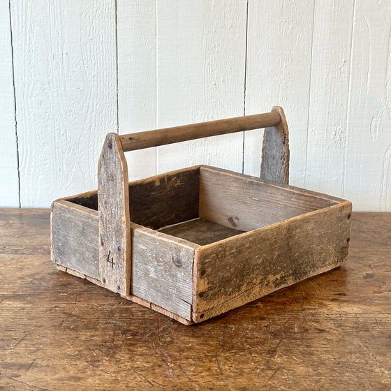 Antique Wood Berry Carrier