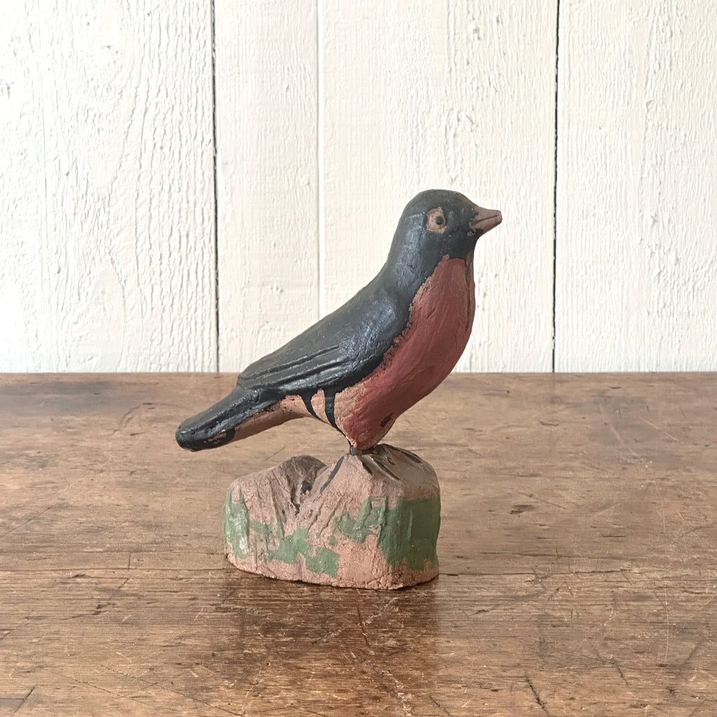 Vintage Folk Art Robin