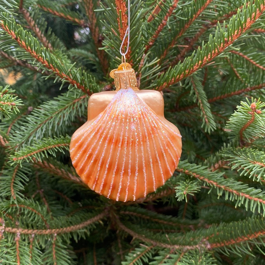 Scallop Shell Christmas Tree Ornament