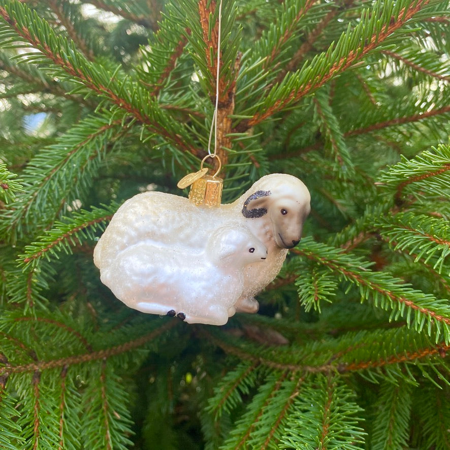Sheep with Lamb Christmas Tree Ornament