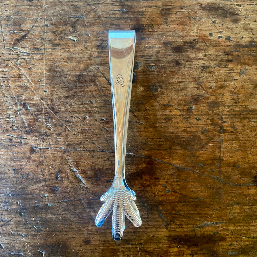 Vintage Hotel Silver Ice Tongs from The Ritz