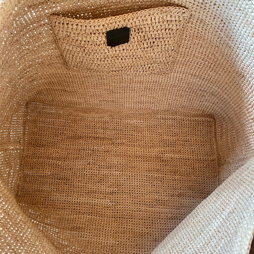 Rose Marie XL Natural Raffia Tote Bag