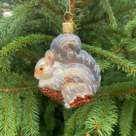 Gray Squirrel Christmas Tree Ornament