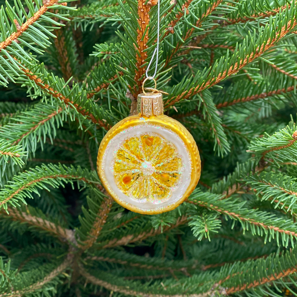 Lemon Slice Christmas Ornament