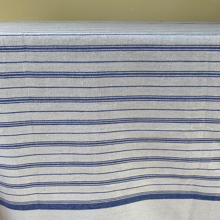 Cottage Stripe Tablecloth in Blue