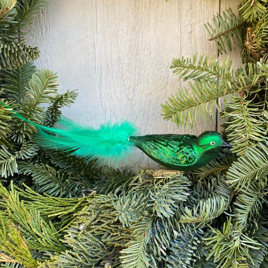 Green Songbird Christmas Tree Ornament