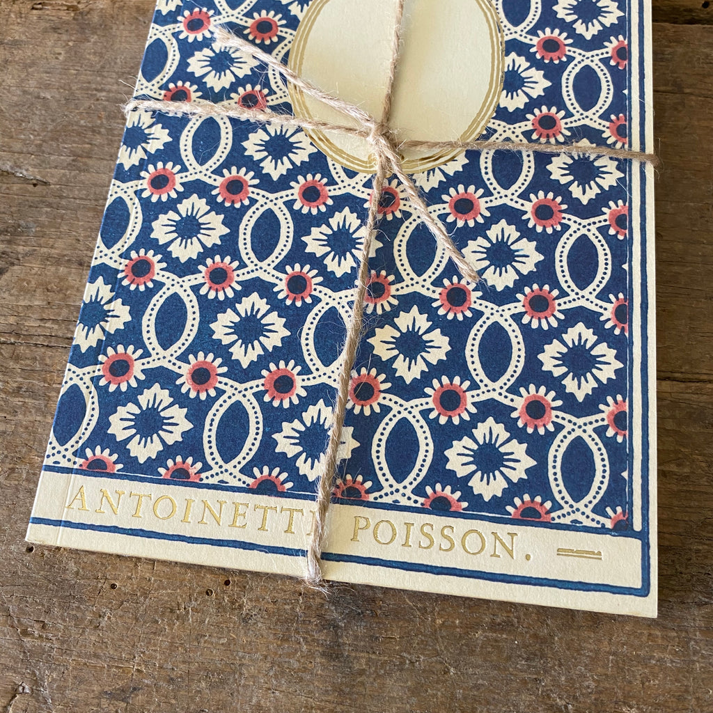 French 18th Century Inspired Notebook - Flowers & Interlacing