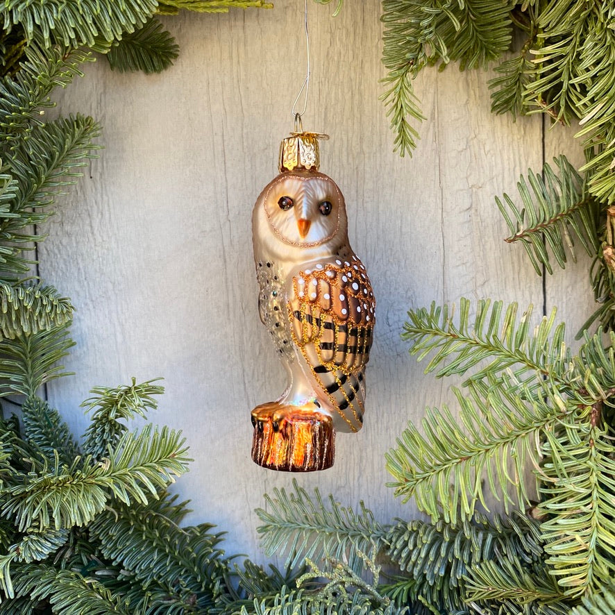 Barn Owl Christmas Ornament