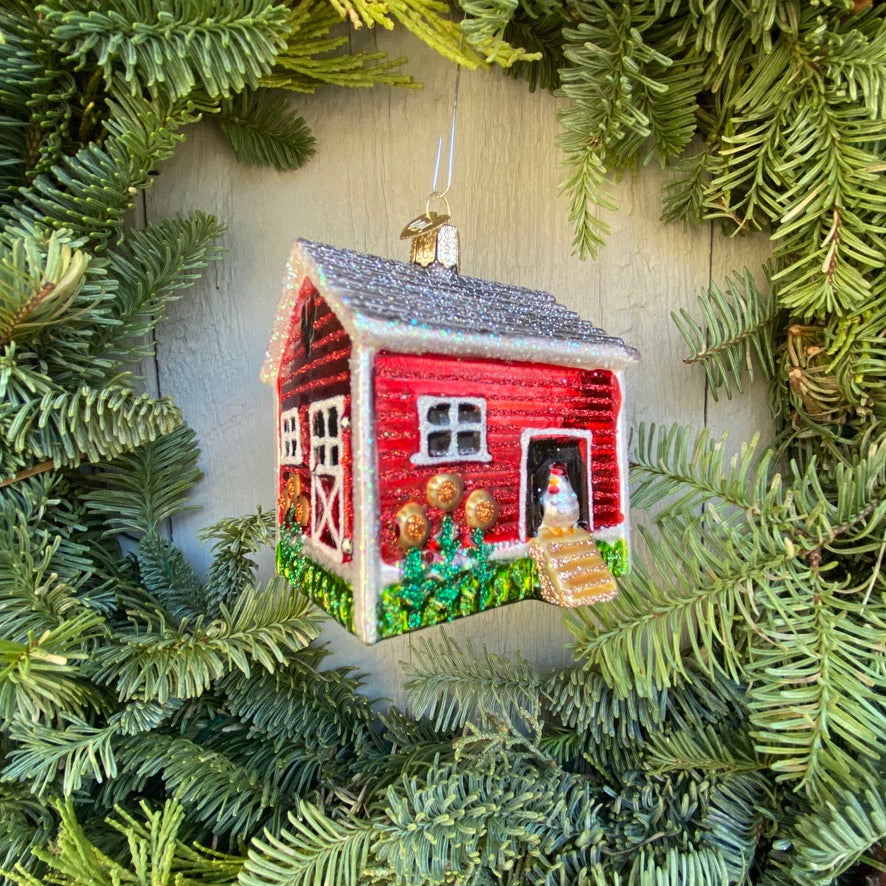 Chicken Coop Christmas Ornament