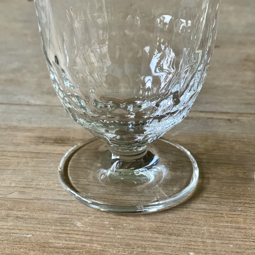 French Honeycomb Water Glass- Set of Six - Larger Cross