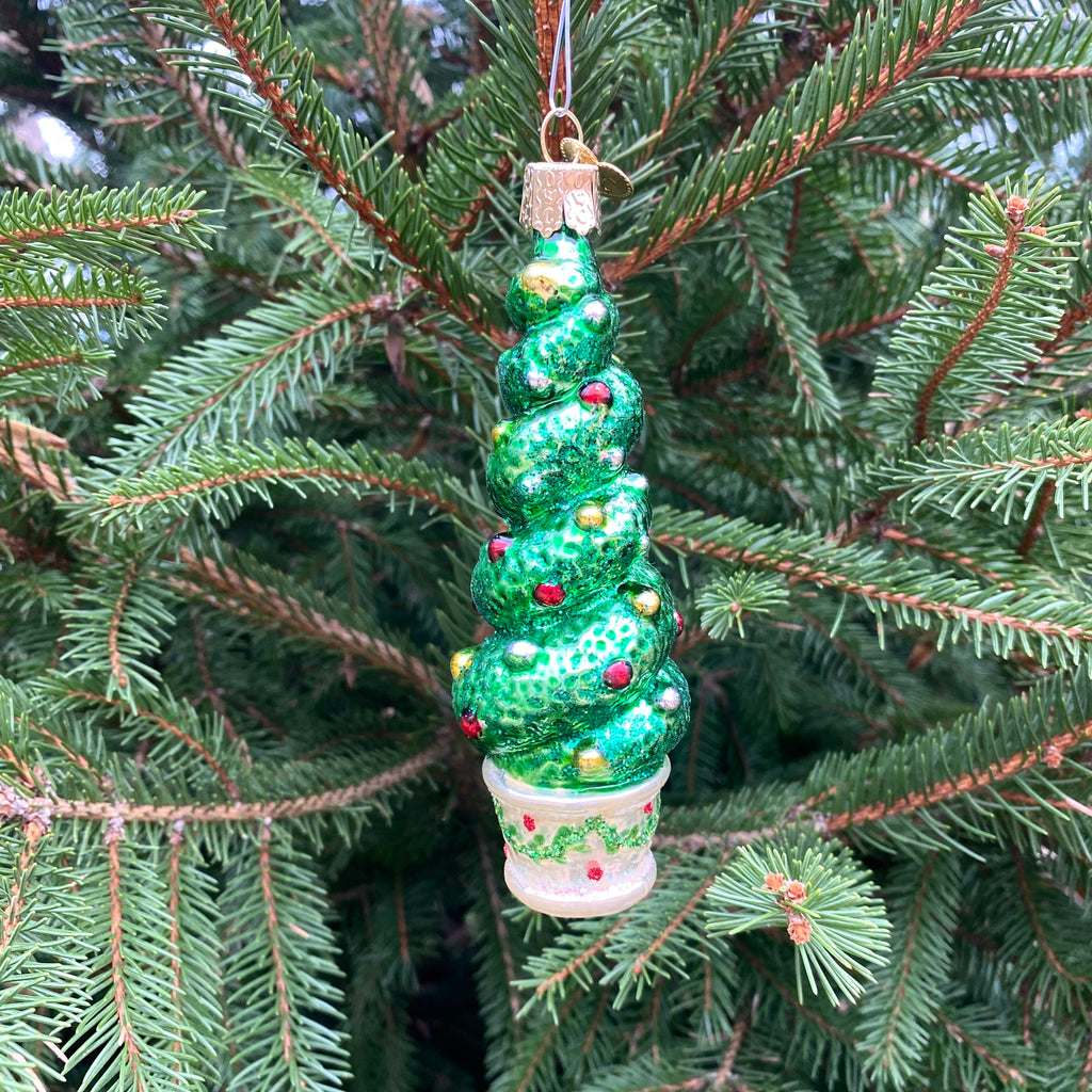 Holiday Topiary Christmas Tree Ornament