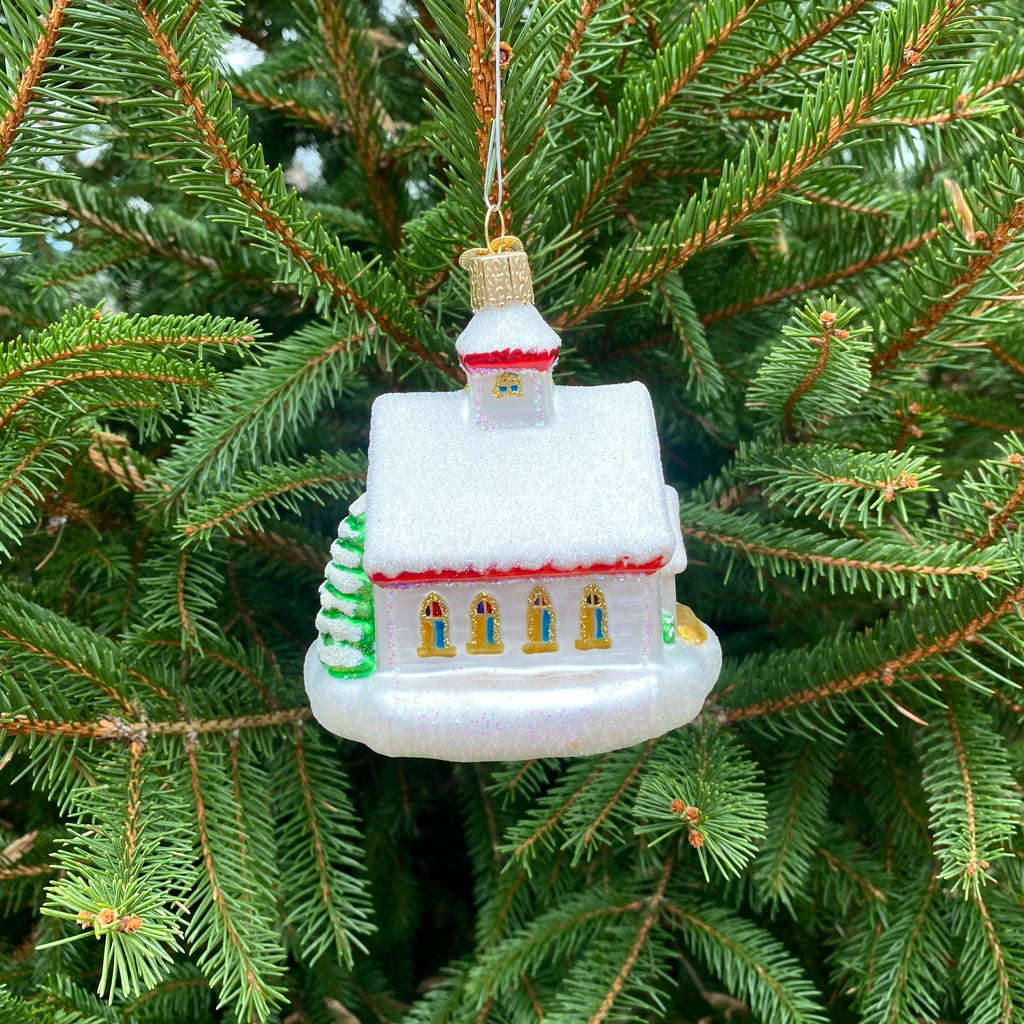 Country Church Christmas Tree Ornament