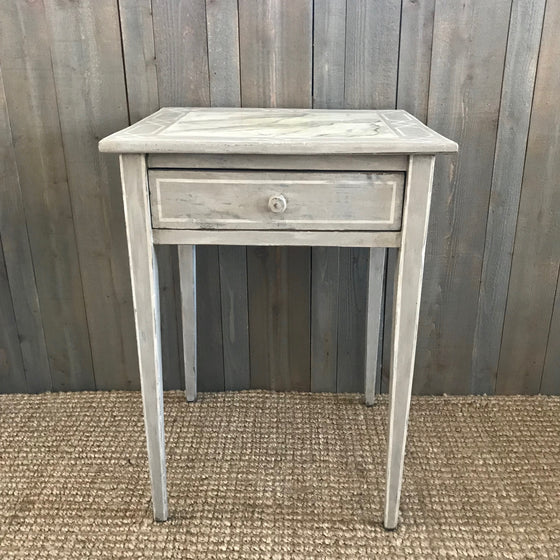 Vintage Shaker Table with Faux Marble Top