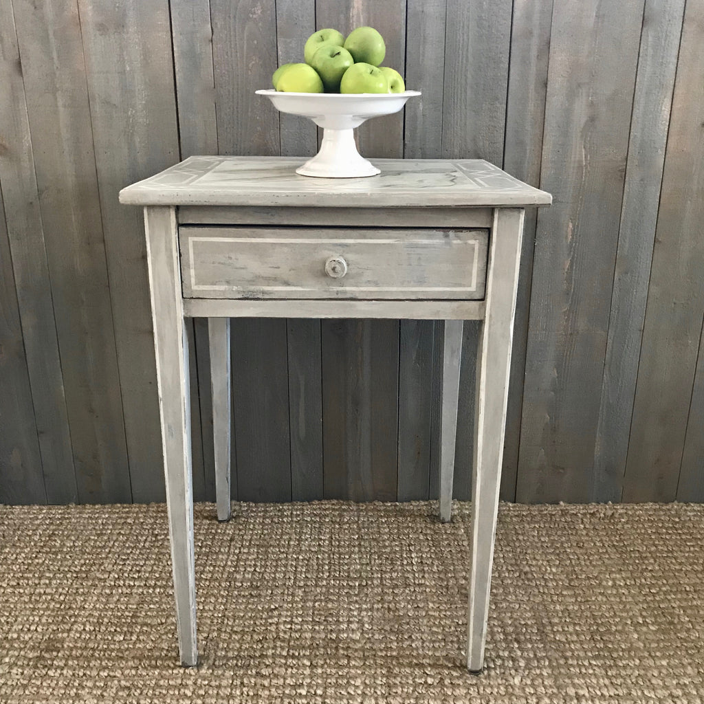 Vintage Shaker Table with Faux Marble Top