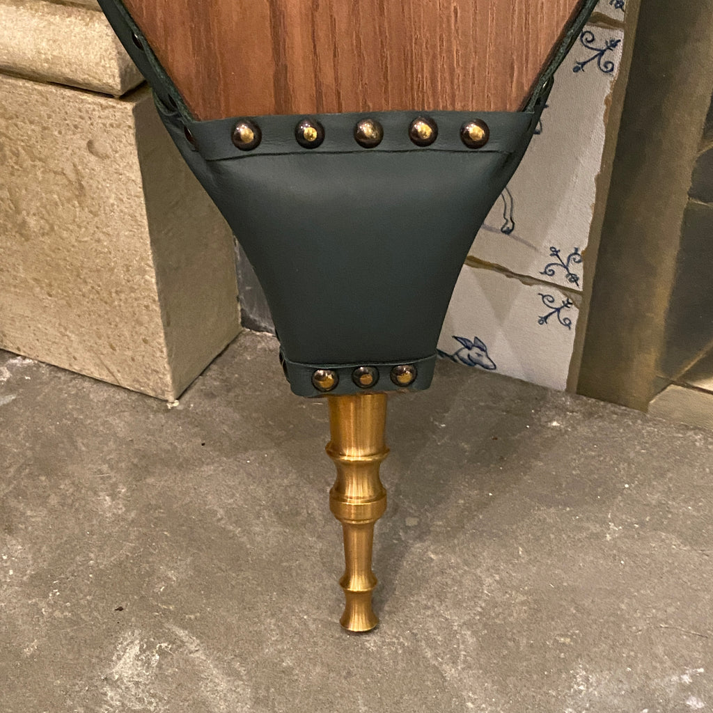 Traditional Green Leather Fire Bellows