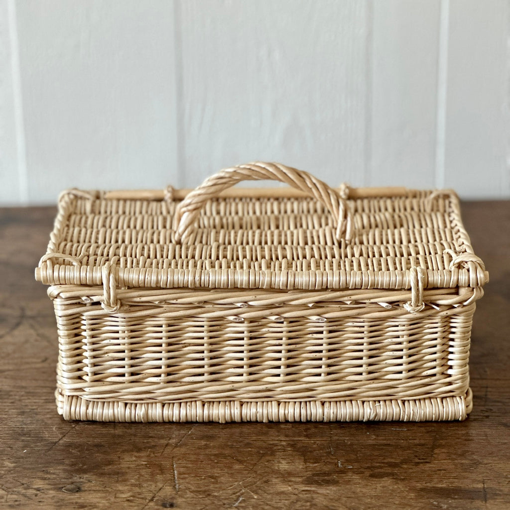 French Wicker Needlework Basket