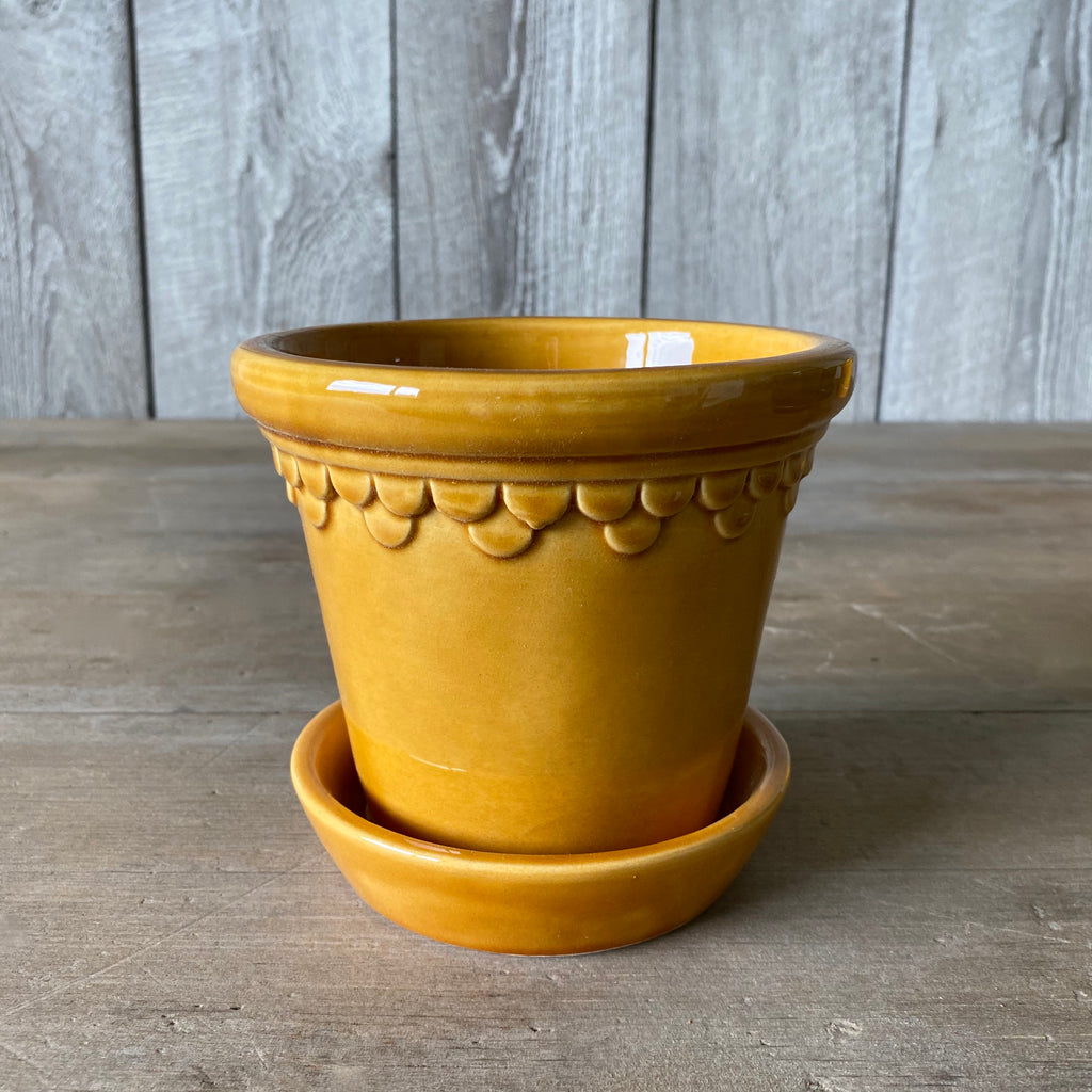 Yellow Glazed Copenhagen 12 cm pot