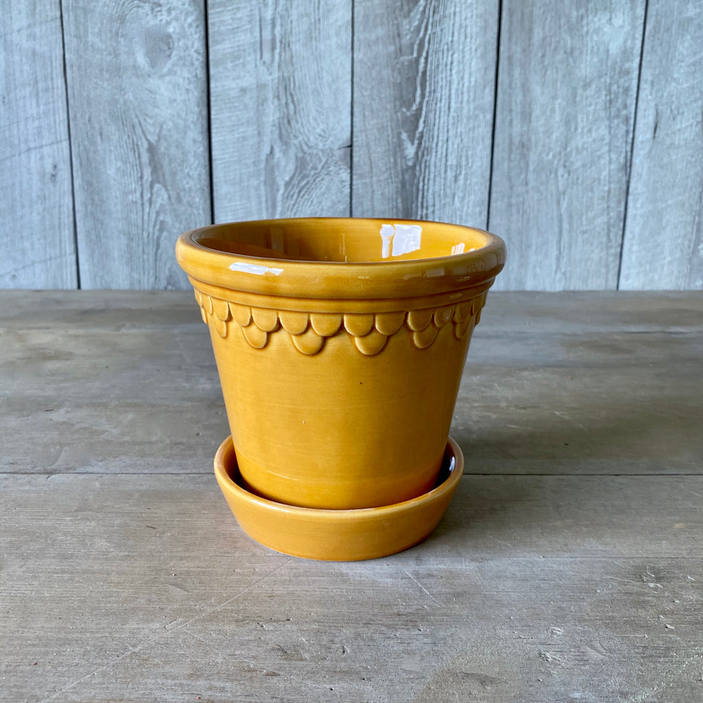 Yellow Glazed Copenhagen 16 cm pot