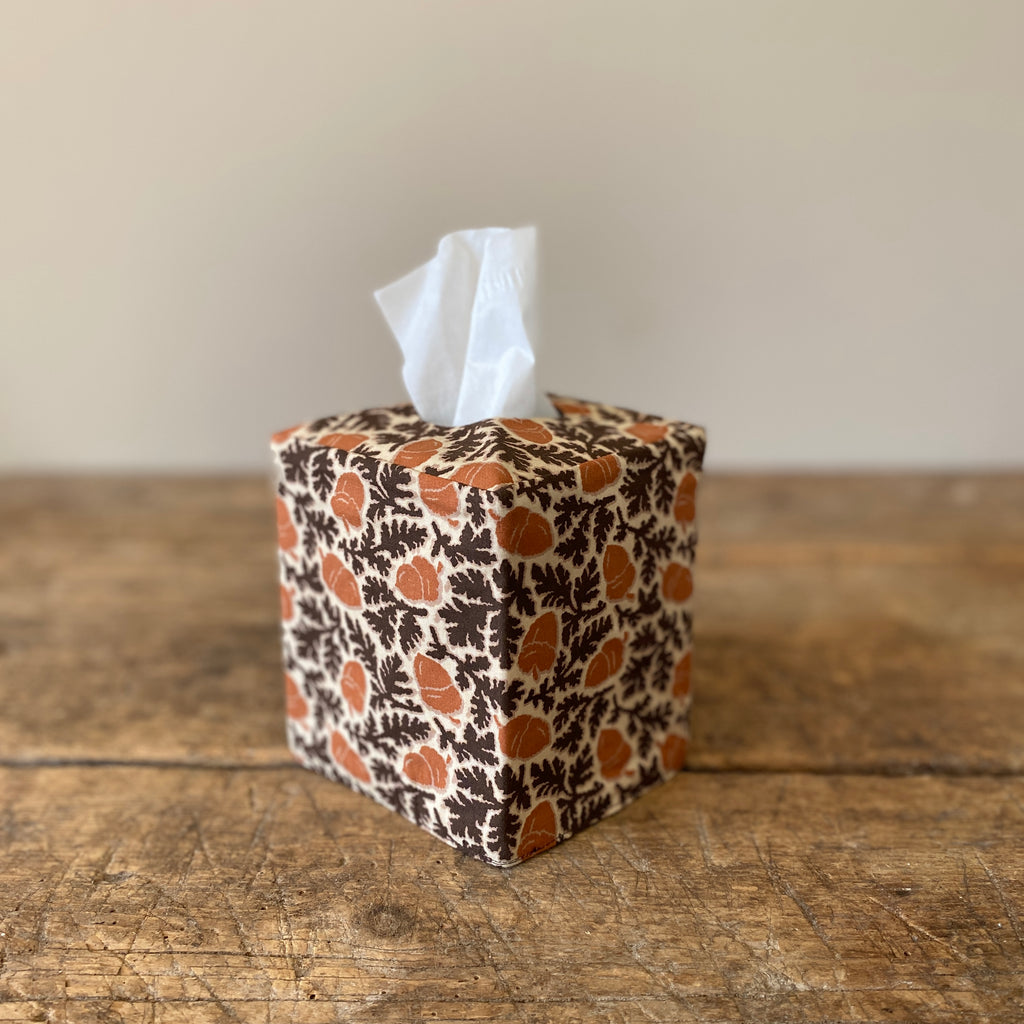 Brown Acorn Tissue Box Cover