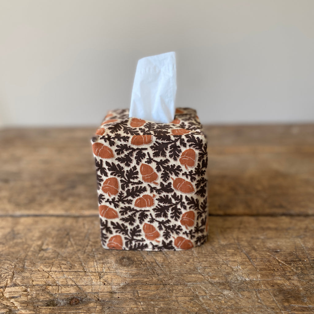 Brown Acorn Tissue Box Cover