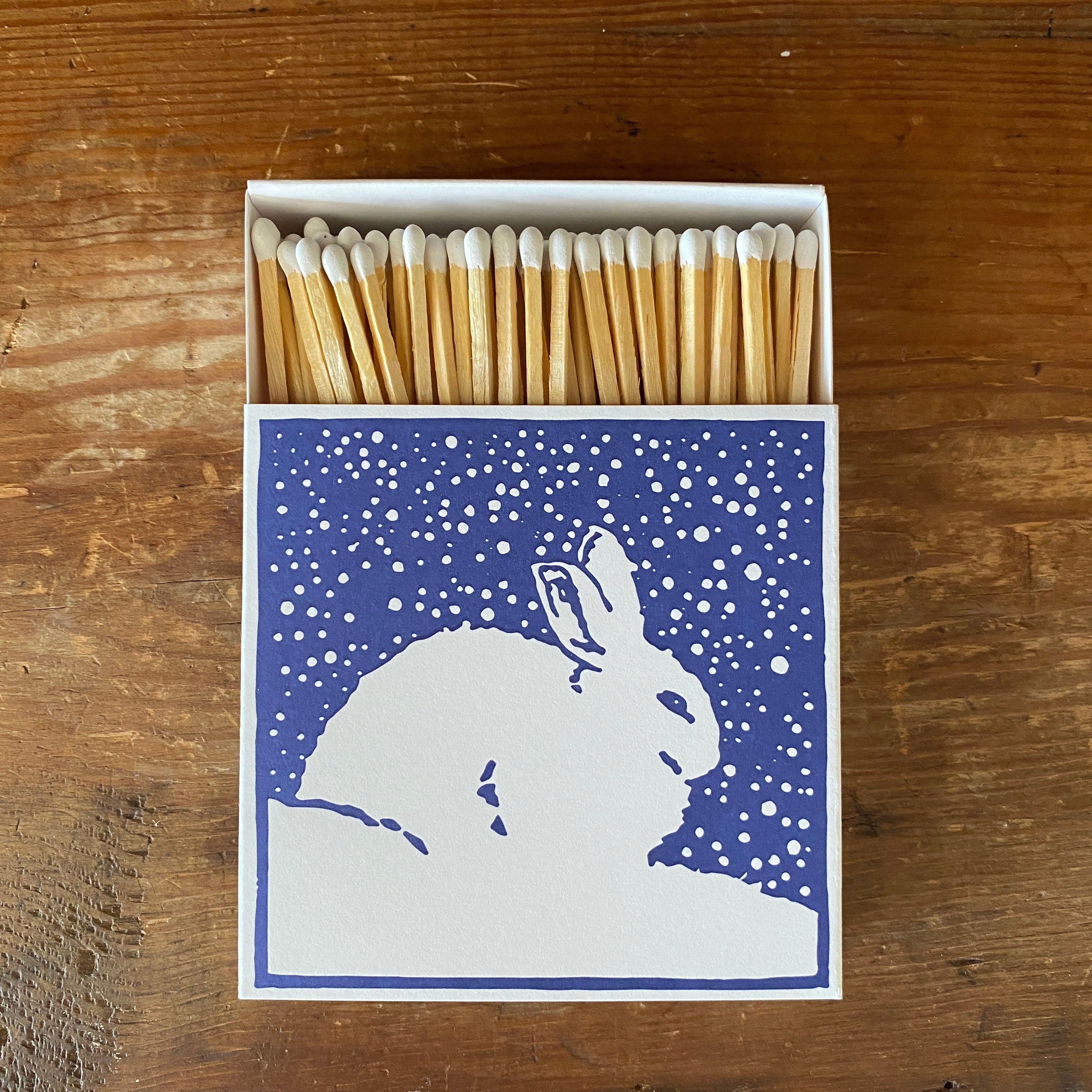 Snow Rabbit Matchbox - Larger Cross