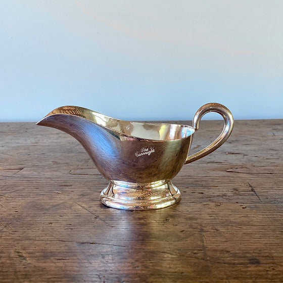 Vintage Hotel Silver Sauce Boat from The Connaught - ¼ Pint