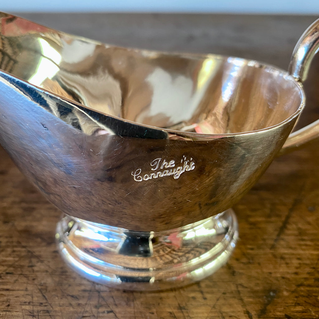 Vintage Hotel Silver Sauce Boat from The Connaught - ¼ Pint