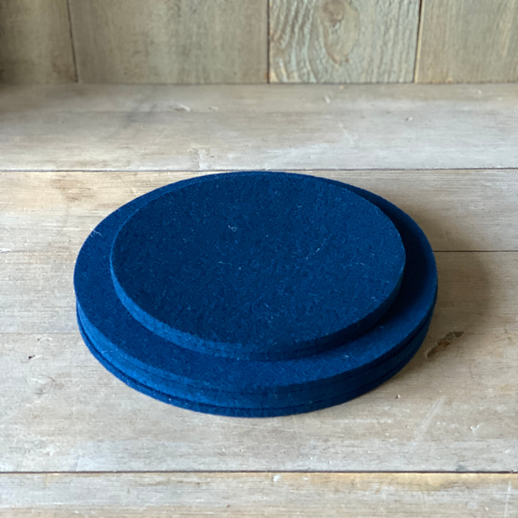 Round Wool Felt Trivet - Marine